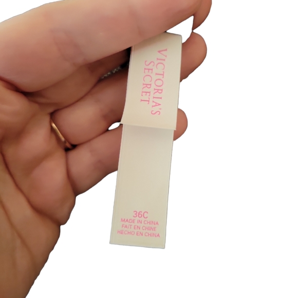 Victoria's Secret lingerie, Lacey, Black with pink built in bra,Women's size 36C - Picture 5 of 5